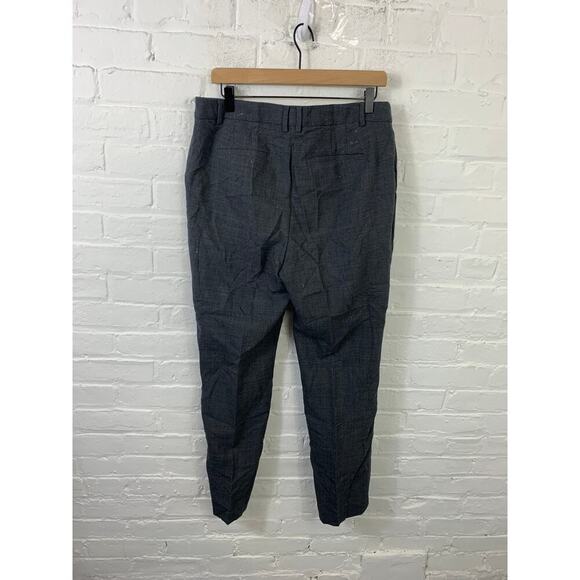 Talbots Women's High Rise Flat Front Straight Ankle Pant Gray Size 10 - Picture 2 of 6